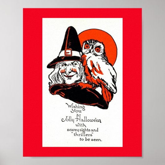 Jolly Halloween Beängstigend Sights Thrillers Vint Poster (Vorne)
