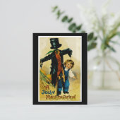 Jolly Halloween Scarecrow Postkarte (Stehend Vorderseite)