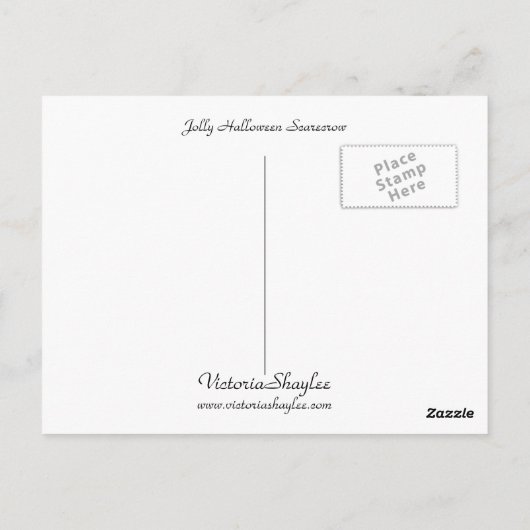 Jolly Halloween Scarecrow Postkarte (Rückseite)