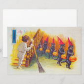 Jolly Halloween (Schwarze Katzen) Briefpapier (Vorne/Hinten)