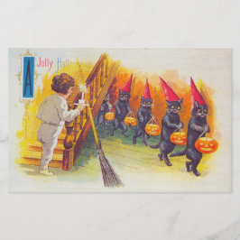 Jolly Halloween (Schwarze Katzen) Briefpapier