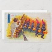 Jolly Halloween (Schwarze Katzen) Briefpapier (Vorne/Hinten)