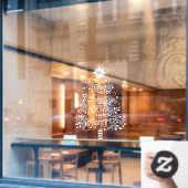 Jolly Happy Cheery Merry Christmas Tree Window Cli Fensteraufkleber (Café-Fenster)