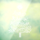 Jolly Happy Cheery Merry Christmas Tree Window Cli Fensteraufkleber (Blatt 3)