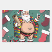 Jolly Happy Father Christmas Geschenkpapier Set (Vorderseite)