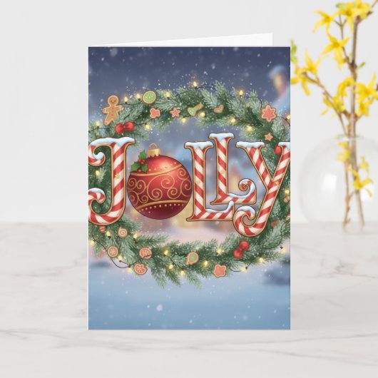Jolly Holiday - Christmas Card Karte (Gelbe Blume)