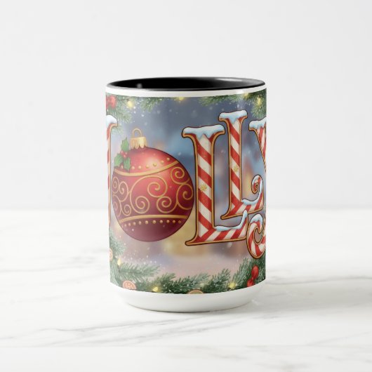 Jolly Holiday Combo mug. 11 or 15 oz Tasse (Zentrum)