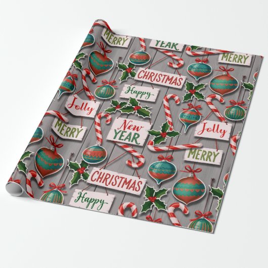Jolly Holiday Jumble Geschenkpapier (Ungerollt)