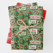 Jolly Holiday Jumble Green Geschenkpapier Set (Beispiel)