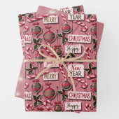 Jolly Holiday Jumble Pink Geschenkpapier Set (Beispiel)