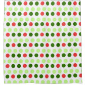 Jolly Holiday Polka Dots Duschvorhang (Vorderseite)