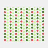 Jolly Holiday Polka Dots Fleecedecke (Vorderseite (Horizontal))