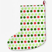 Jolly Holiday Polka Dots Großer Weihnachtsstrumpf (Rückseite)