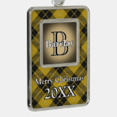 Jolly Holidays Clan Barclay Tartan Rahmen-Ornament Silber (Rechts)