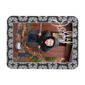 Jolly Holidays Pattern Single Foto Holiday Magnet (Horizontal)