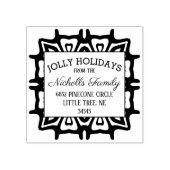 Jolly Holidays Rücksendeadresse Gummistempel (Prägung)