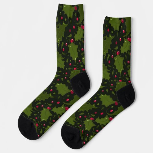 Jolly Holly and Berries Festive Socken (Linkes Detail)