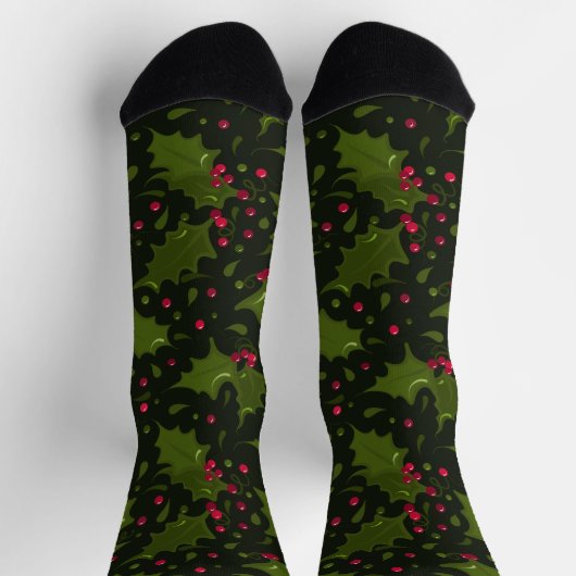Jolly Holly and Berries Festive Socken (Oben)