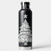 Jolly Hydration: Christbaum-Emblazoned Trinkflasche (links)
