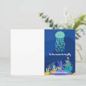 Jolly Jellyfish Ferienwohnung Feiertagskarte (Stehend Vorderseite)