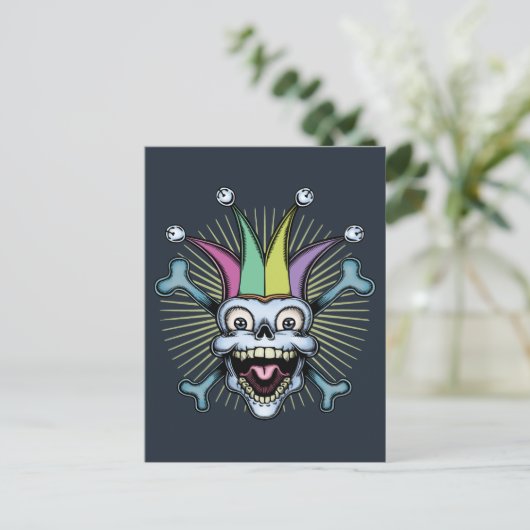 Jolly Jester Postkarte (Stehend Vorderseite)