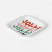 Jolly Jolly Jolly Season Retro Holiday Typografie Pappteller (Gewinkelt)
