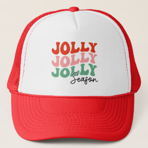 Jolly Jolly Jolly Season Retro Holiday Typografie Truckerkappe
