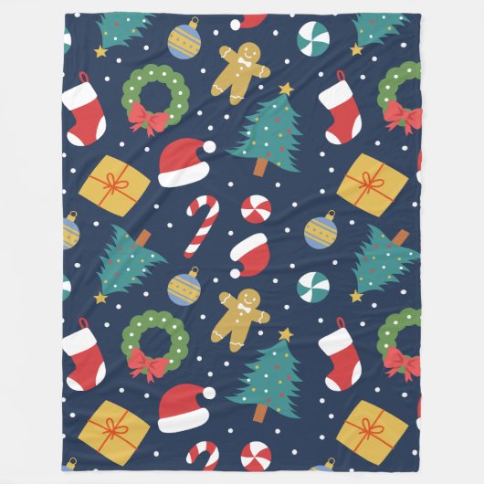 Jolly Jumble Holiday Fleece Blanket (Vorderseite)