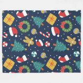 Jolly Jumble Holiday Fleece Blanket (Vorderseite (Horizontal))