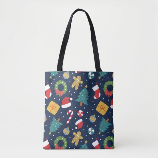 Jolly Jumble Holiday Tote Bag Tasche (Vorderseite)