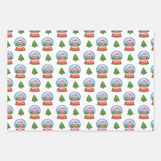 Jolly Jumbos Elephant Weihnachten Geschenkpapier Set (Vorderseite 2)