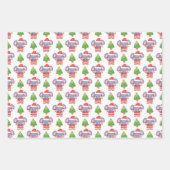 Jolly Jumbos Elephant Weihnachten Geschenkpapier Set (Vorderseite)