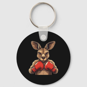 Jolly Kangaroo mit Handschuhen für eine lustige Sc Schlüsselanhänger