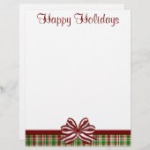 Jolly Kariert Christmas Letterhead (Vorne/Hinten)