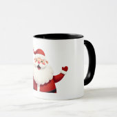 Jolly Kawaii Santa Claus Illustration Tasse (VorderseiteRechts)