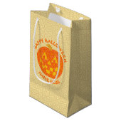 Jolly Kürbislaterne Halloween Personalisiert Kleine Geschenktüte (Vorderseite Schrägansicht)