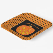 Jolly Kürbislaterne Niedlich Custom Happy Hallowee Pappteller (Gewinkelt)