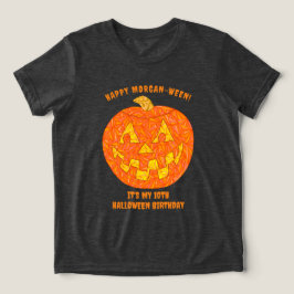 Jolly Kürbislaterne Niedlich Kids Halloween Geburt Tri-Blend Shirt