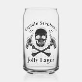 Jolly Lager Boat Captain Custom Beer Pirate Thema Dosenglas (Rückseite)