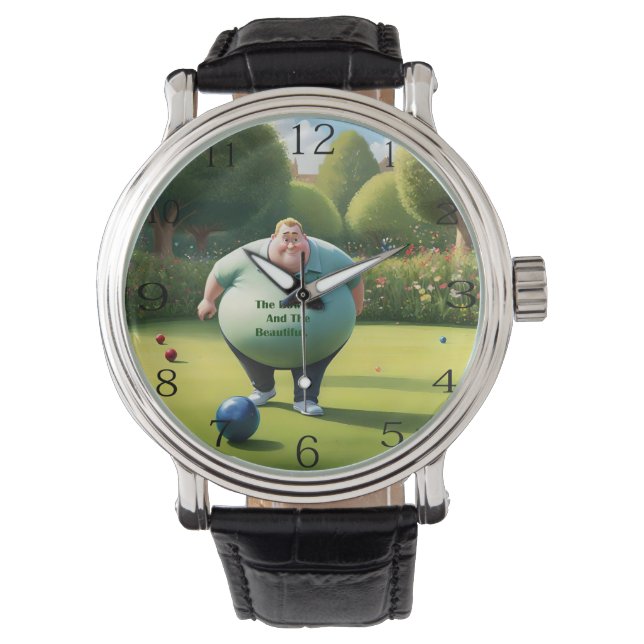 Jolly Lawn Bowler Man, Armbanduhr (Vorderseite)