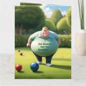 Jolly Lawn Bowler Man, Big Birthday Card Karte (Rückseite)