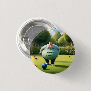 Jolly Lawn Bowler Man, Button