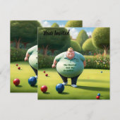 Jolly Lawn Bowler Man, Einladung (Vorne/Hinten)