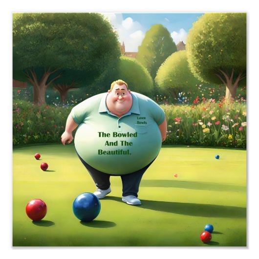 Jolly Lawn Bowler Man, Fotodruck (Vorne)