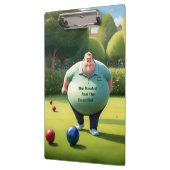 Jolly Lawn Bowler Man, Klemmbrett (Links)