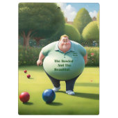 Jolly Lawn Bowler Man, Klemmbrett (Rückseite)