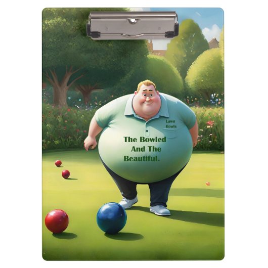Jolly Lawn Bowler Man, Klemmbrett (Vorderseite)
