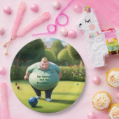 Jolly Lawn Bowler Man, Pappteller (Party)
