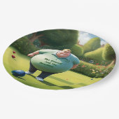 Jolly Lawn Bowler Man, Pappteller (Schrägansicht)