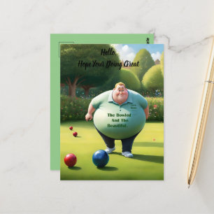 Jolly Lawn Bowler Man, Postkarte